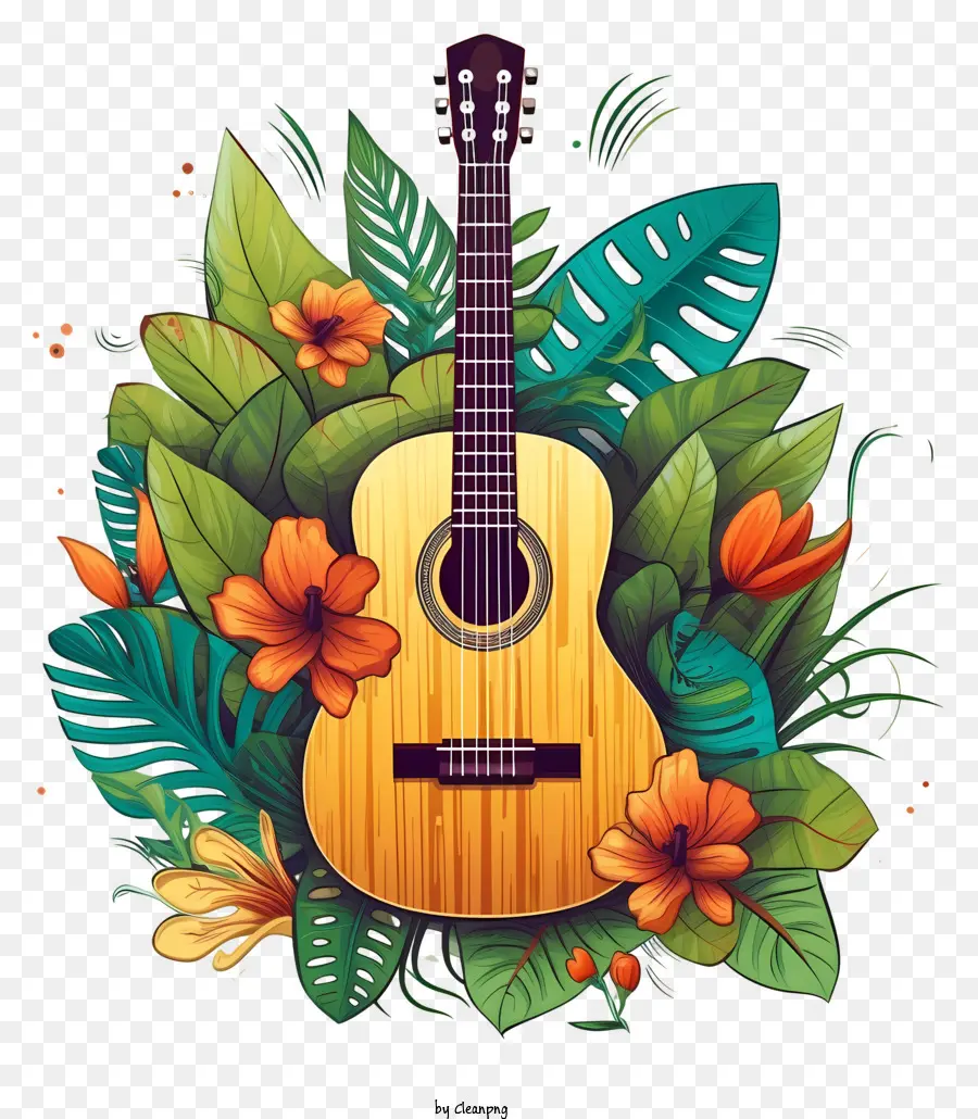 Guitarra，Plantas Tropicais PNG