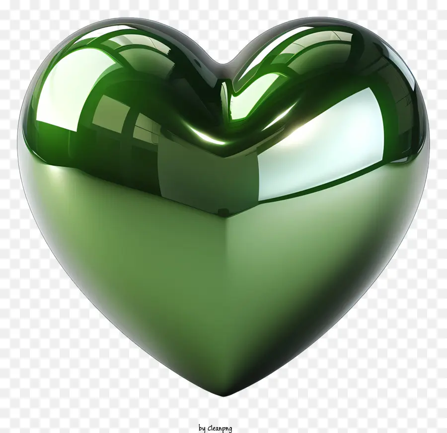 Coração Verde，Brilham No Escuro PNG