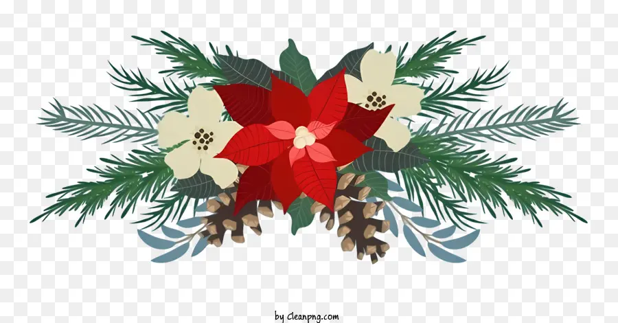 Arranjo De Flores，Decoração De Natal PNG