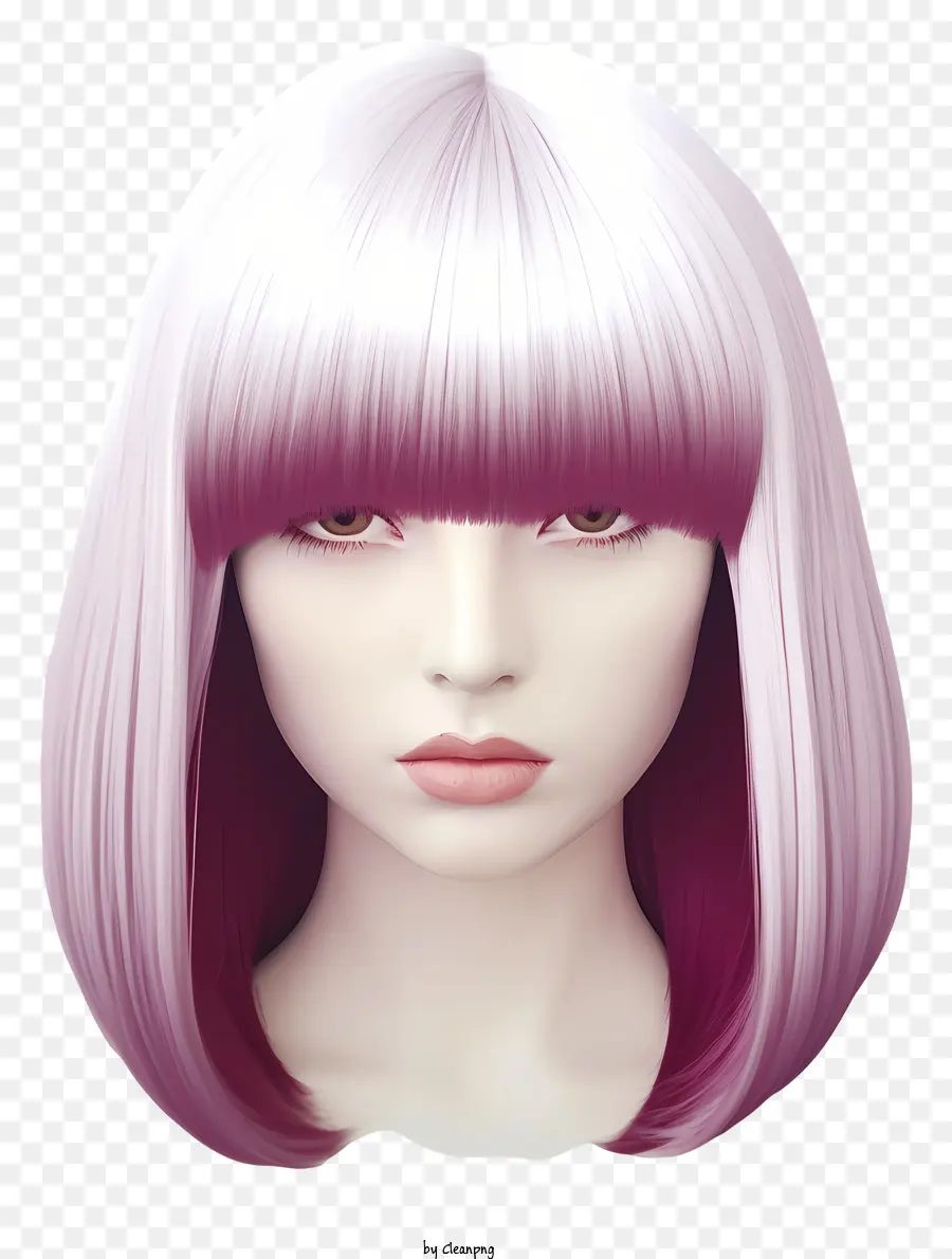 Chefe Mulher，De Cabelo Rosa PNG