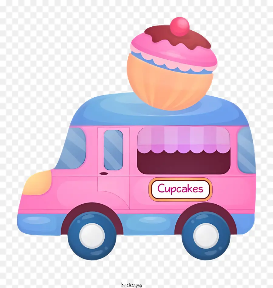 Carro Rosa Pequeno，Caminhão De Cupcakes PNG