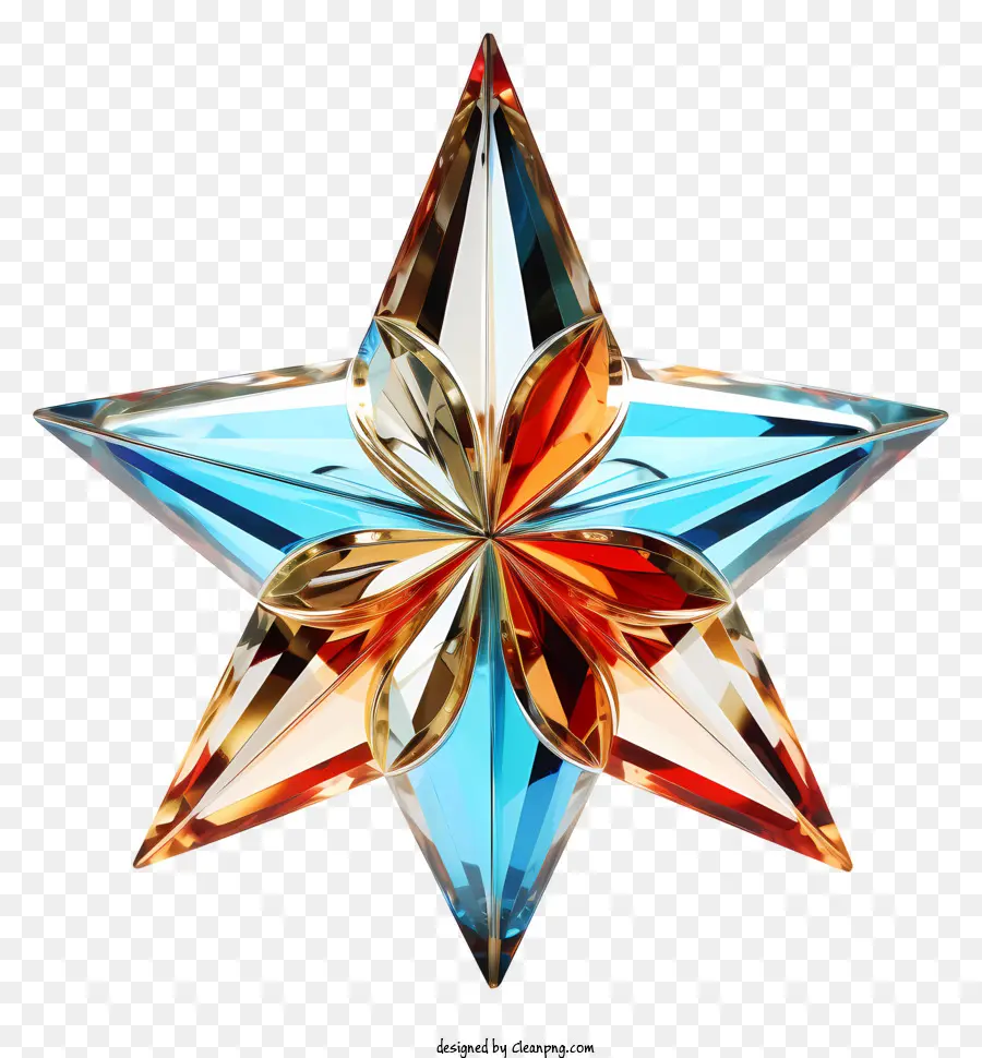 Estrela De Vidro，Estrela Colorida PNG