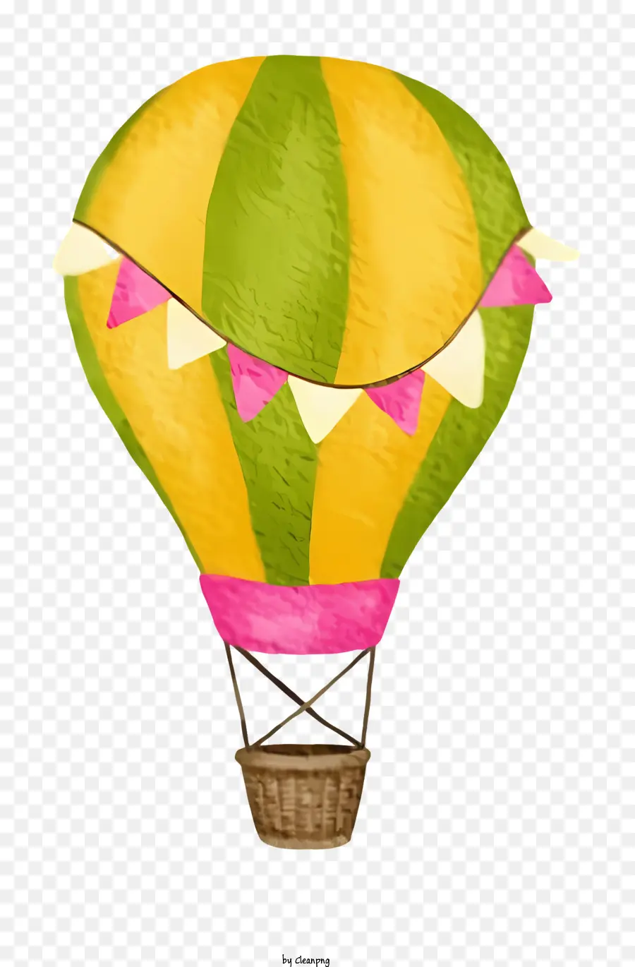 Balão De Ar Quente De Aquarela，Balão De Ar Quente Colorido PNG