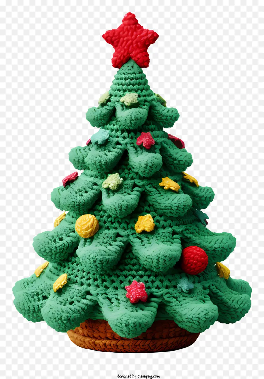 Árvore De Natal Com Malha，Árvore De Natal Do Yarn PNG