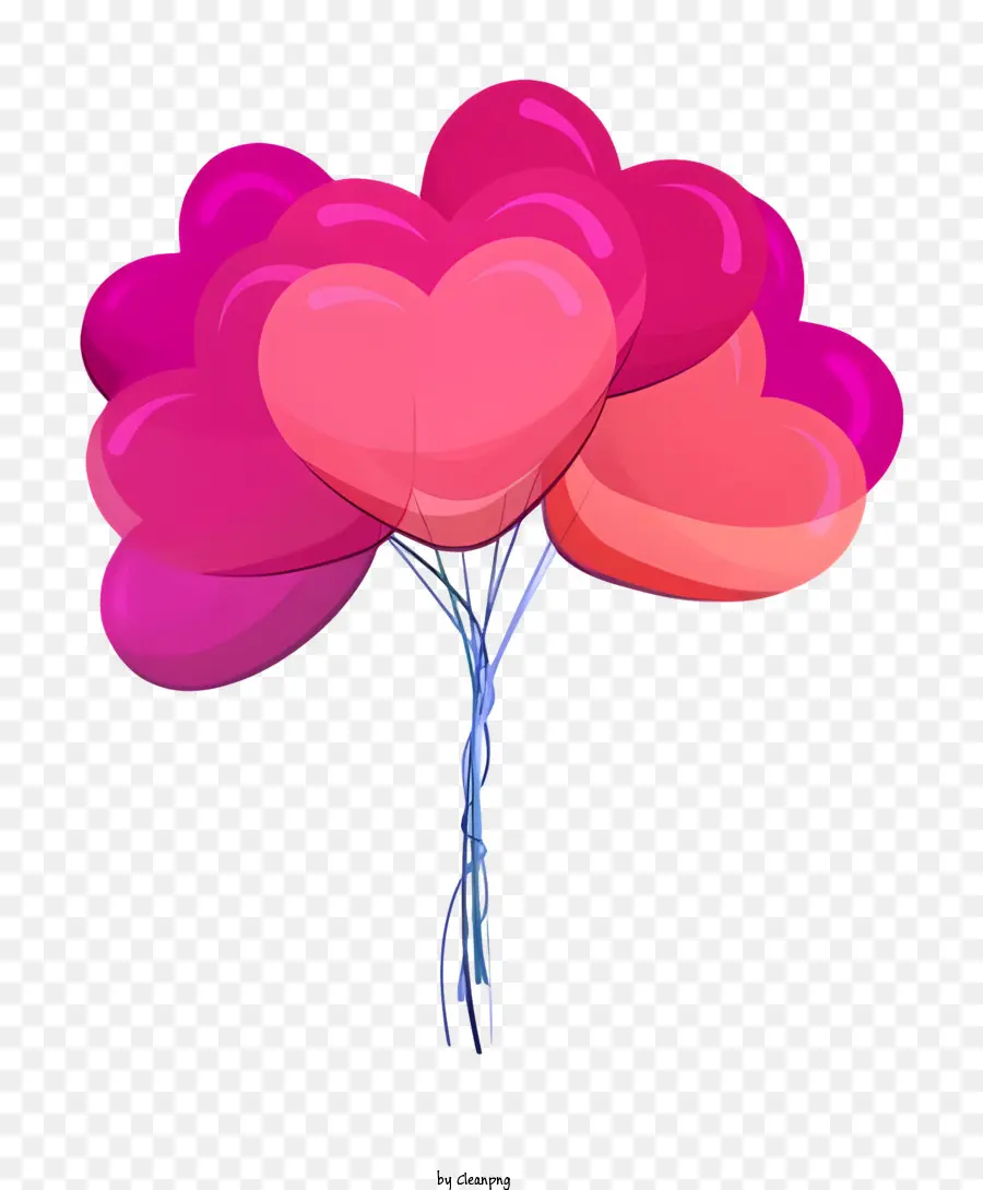 Heartshaped Balões，Balões Rosa PNG