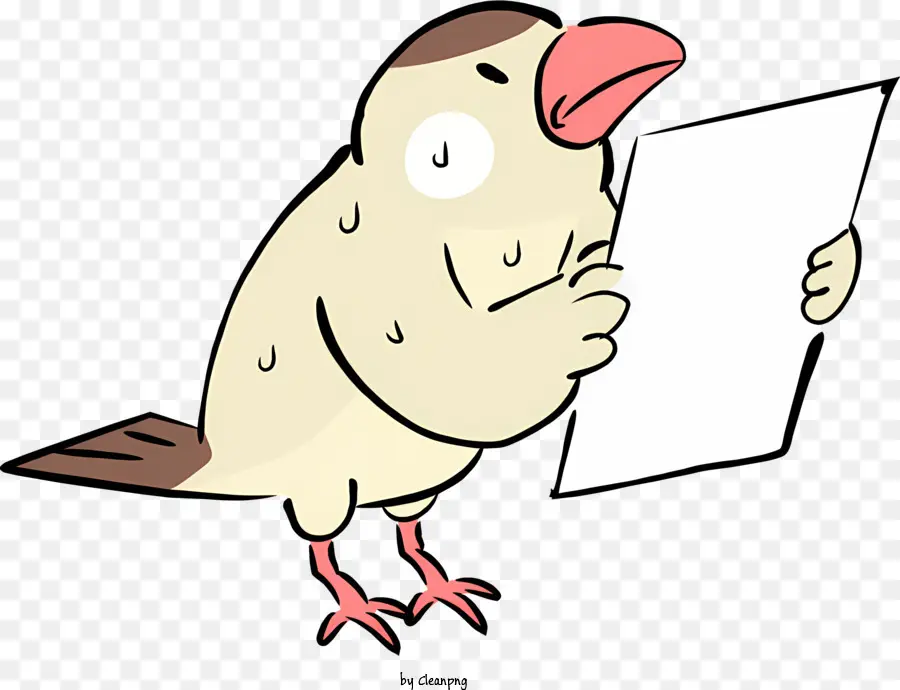 Cartoon Pássaro，Papel Segurando Pássaro PNG