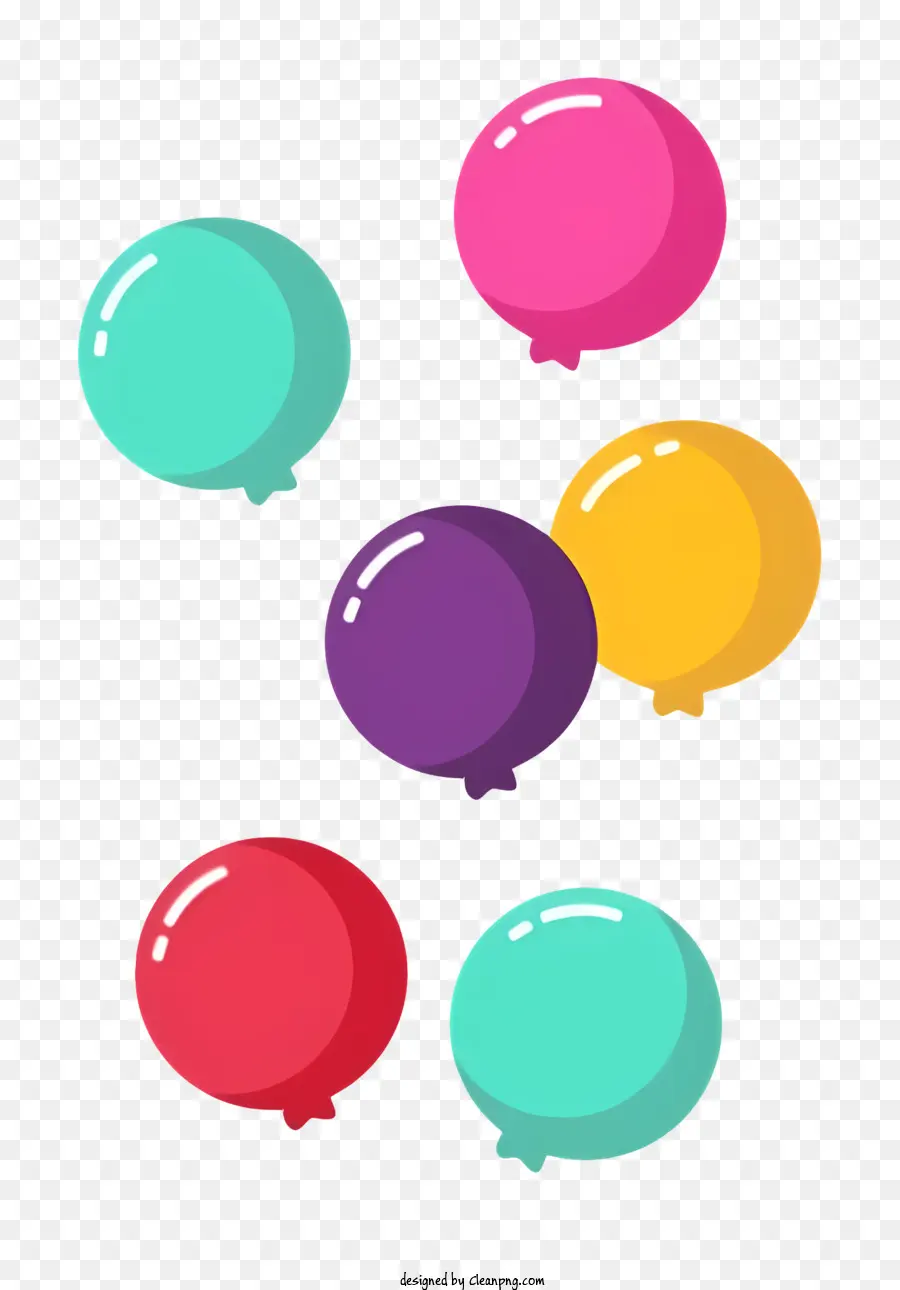 Balões Coloridos，Padrão Circular PNG