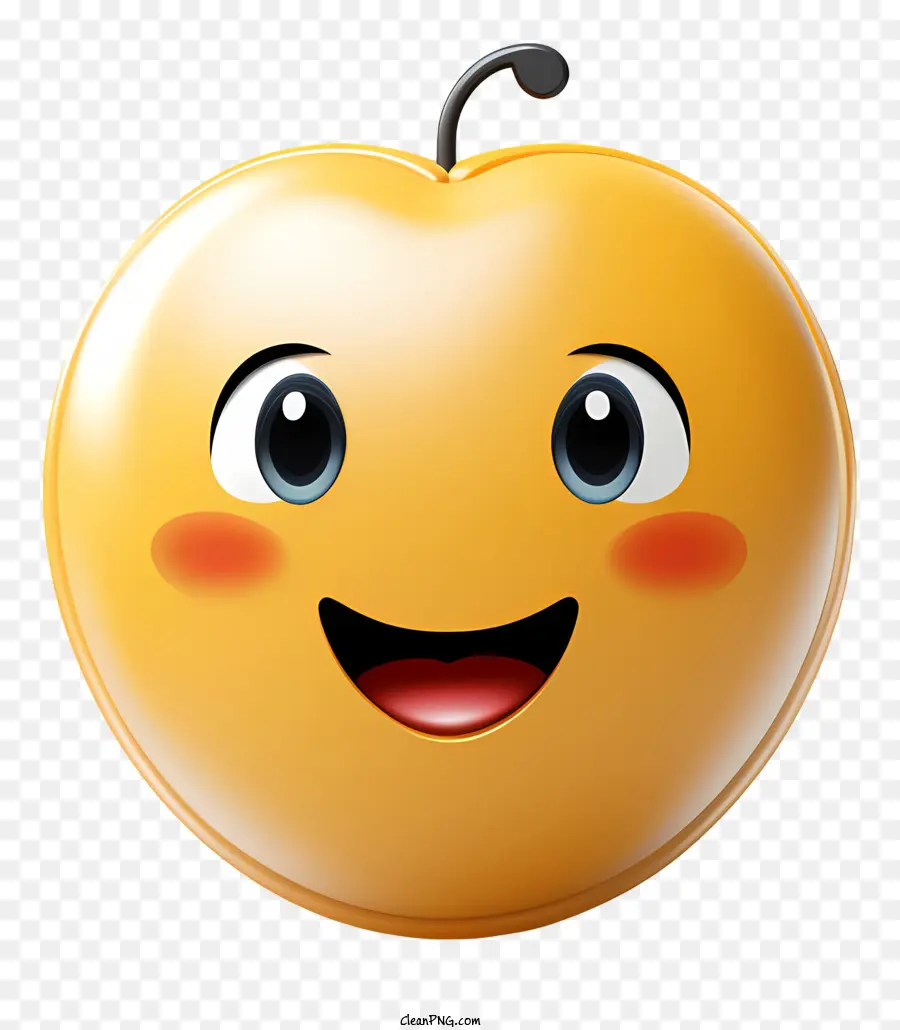 Rosto De Emoticon Amarelo，Fruta Sorridente PNG