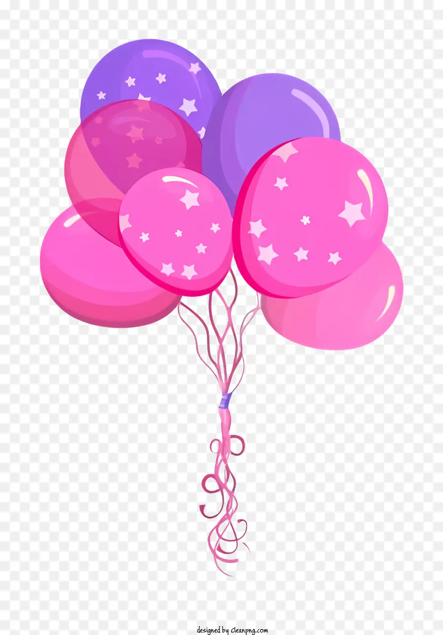 Balões Rosa，Lançador De Balões PNG