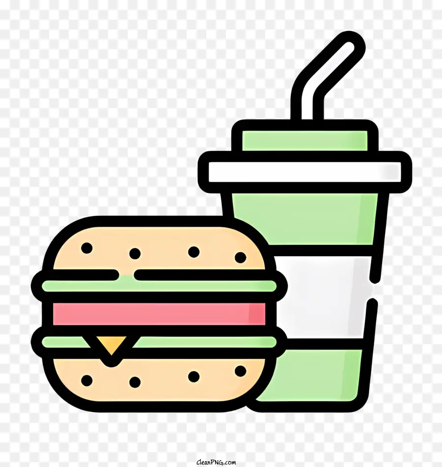 Hamburger，Bebida PNG