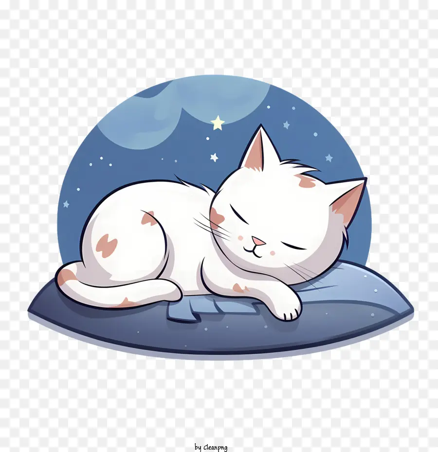 Dormir Gato，Bonito Dos Desenhos Animados Do Gato PNG
