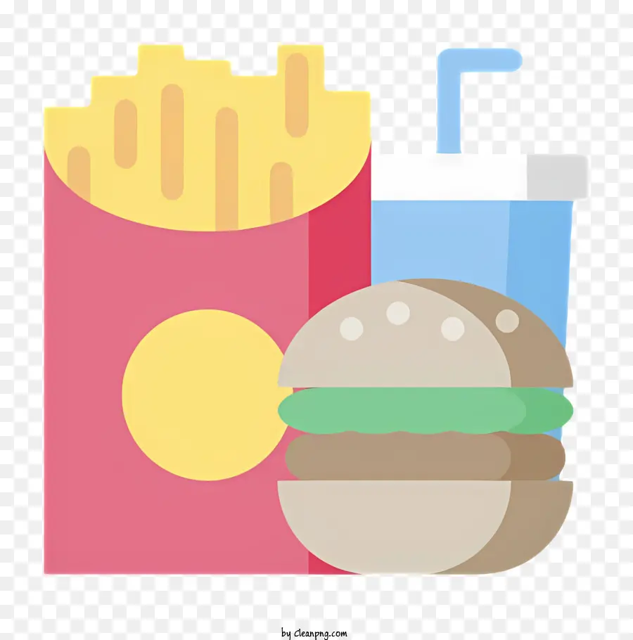 Comida Rápida，Hambúrguer E Batatas Fritas PNG