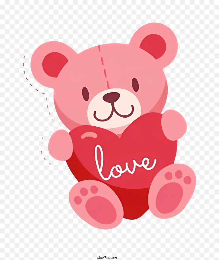 Ursinho Rosa，Urso Com Coração PNG