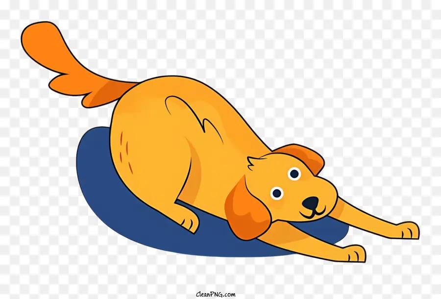 Cão Dos Desenhos Animados，Azul Travesseiro PNG