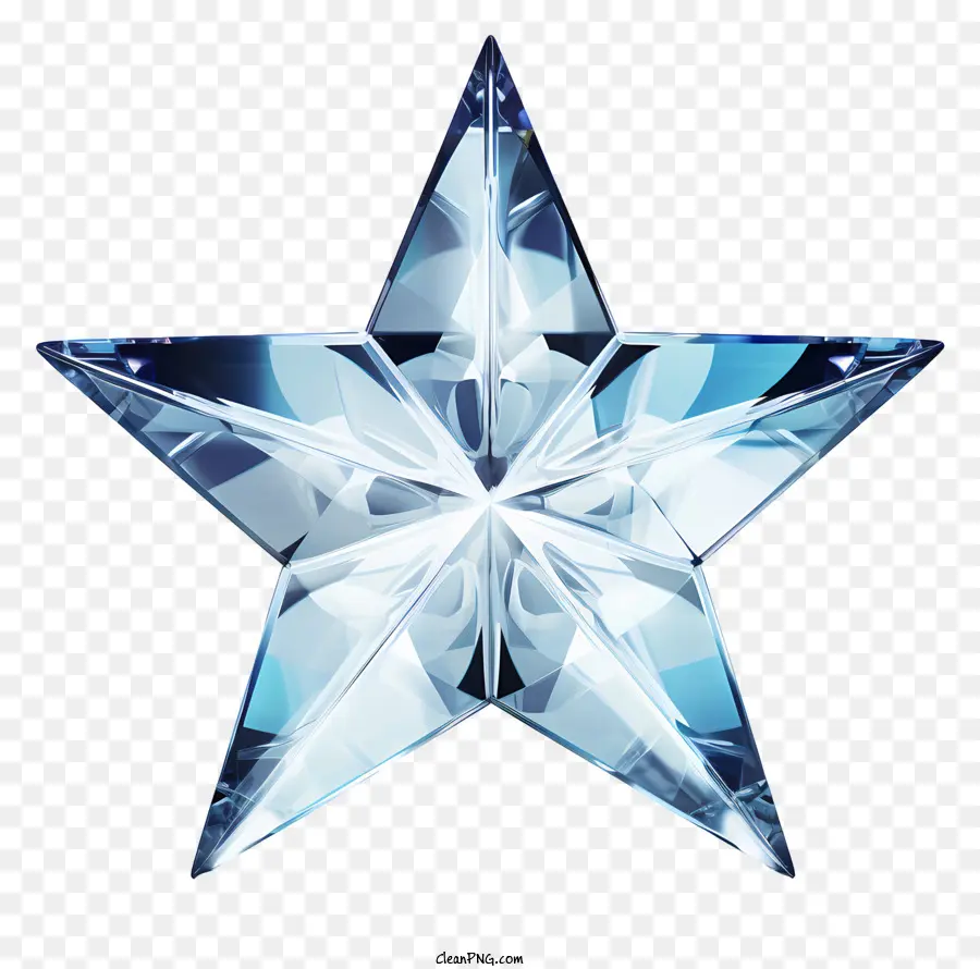 Ornamento De Estrela Azul，Ornamento De Estrela Facetada PNG