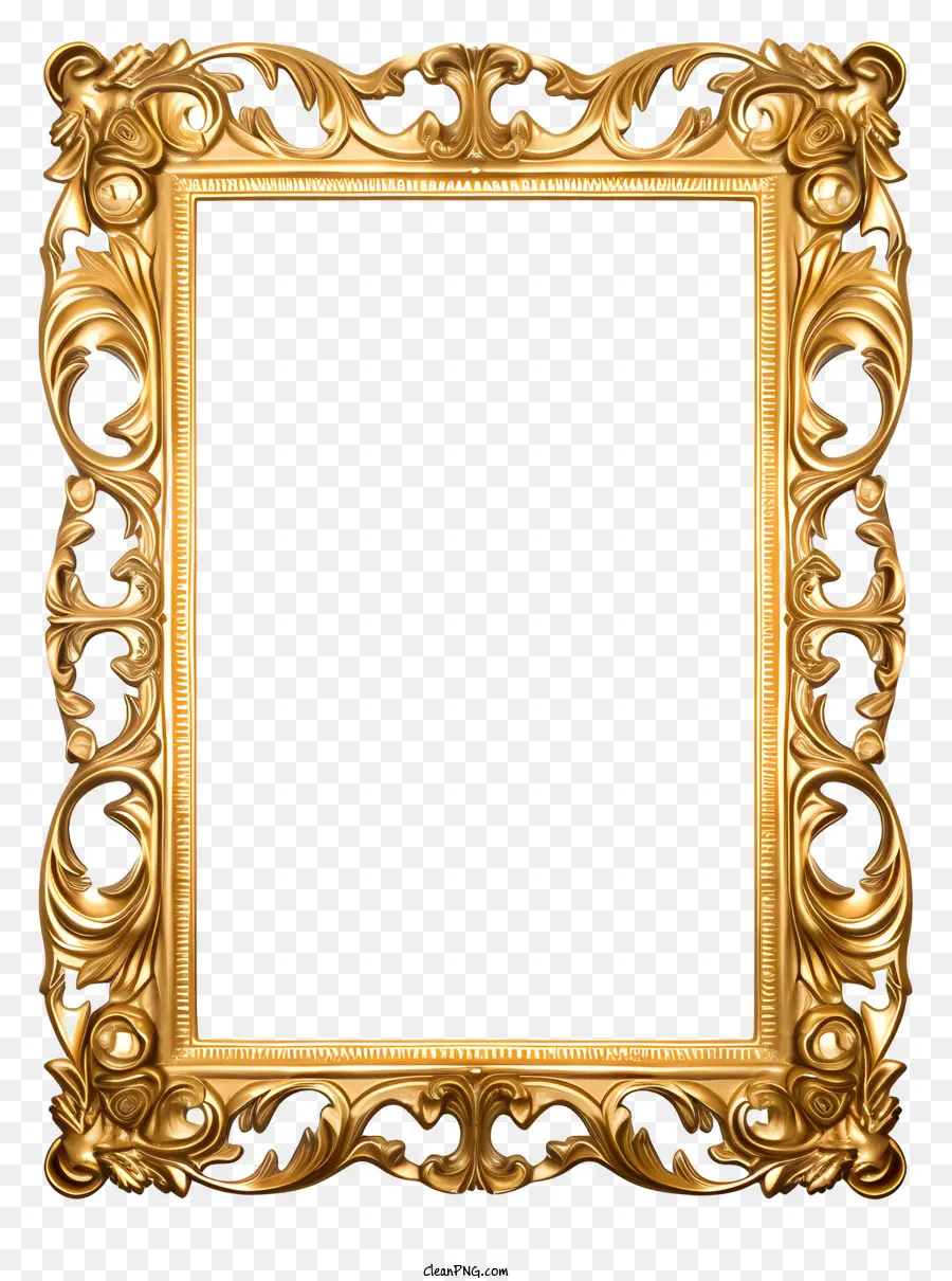 Imagem Emoldurada Em Ouro，Quadro Decorativo Design PNG