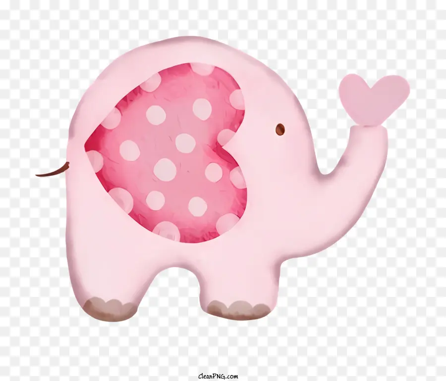 A Pink Elephant，Padrão De Bolinhas PNG