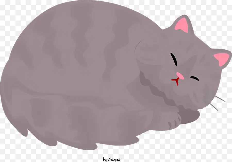 Gray Cat，Dormir Gato PNG