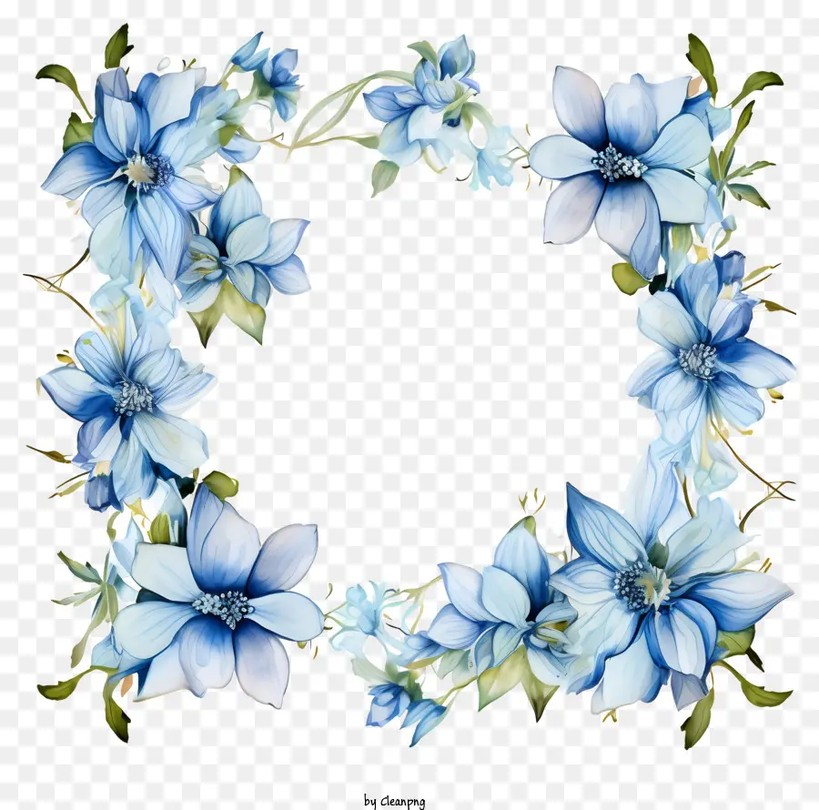 Coroa De Flores Azul，Tulipas PNG