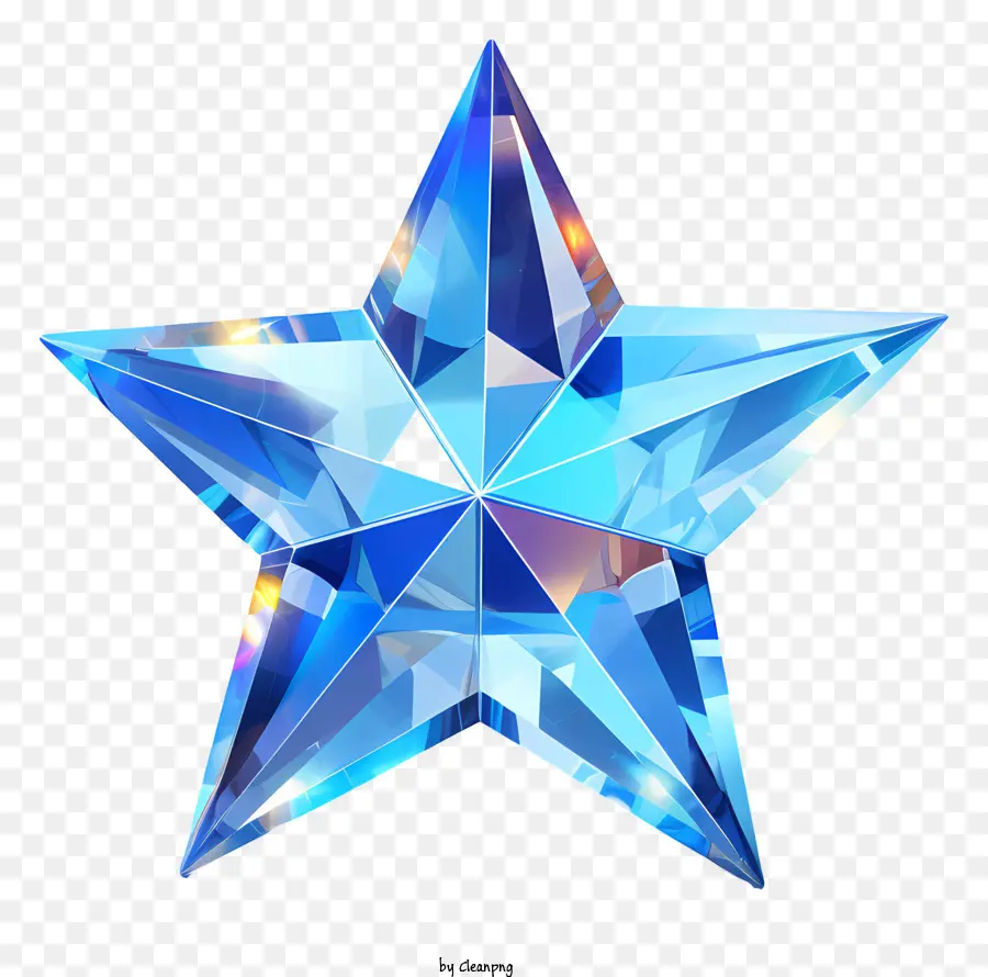 Estrela Azul，Brilho Brilhante PNG