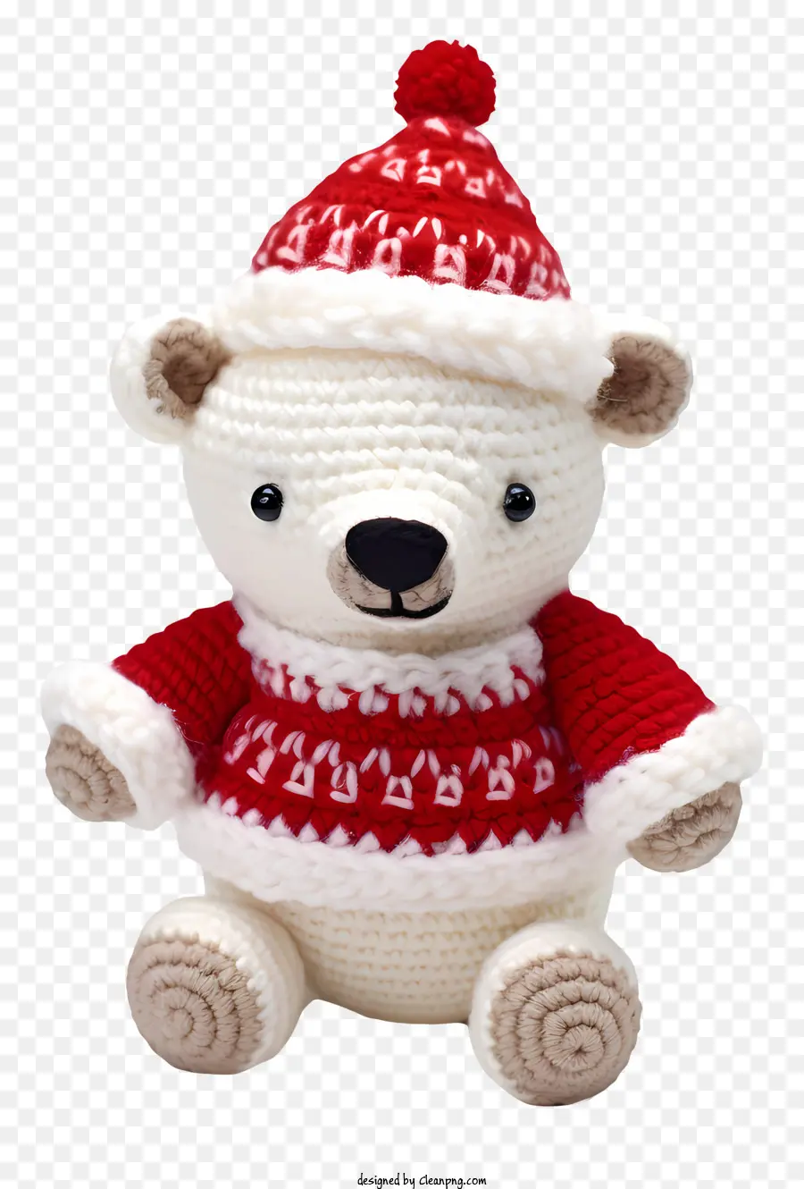 Urso De Pelúcia，Suéter Vermelho E Branco PNG