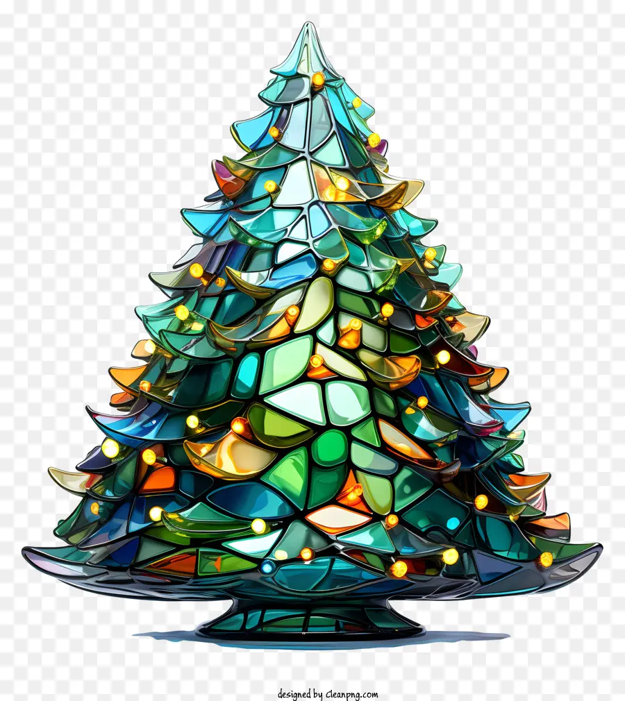 Árvore De Natal De Vitrais，Decoração Do Feriado PNG