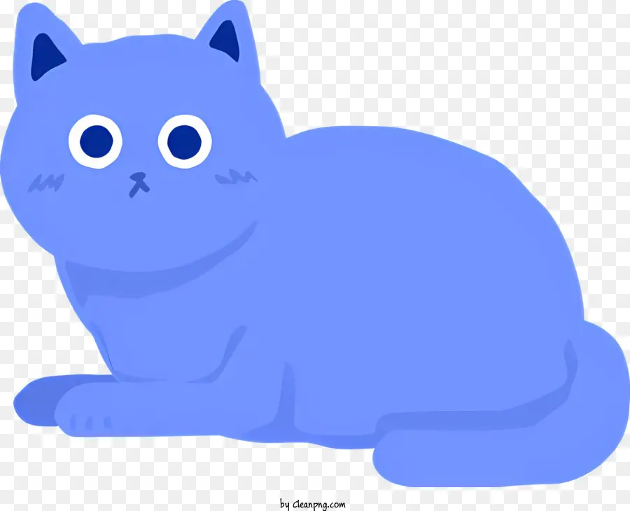 O Gato Azul，Sentado Gato PNG