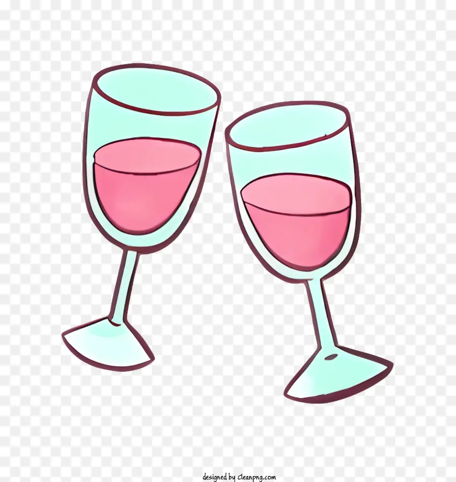 Vinho Cor De Rosa，Copos De Vinho PNG