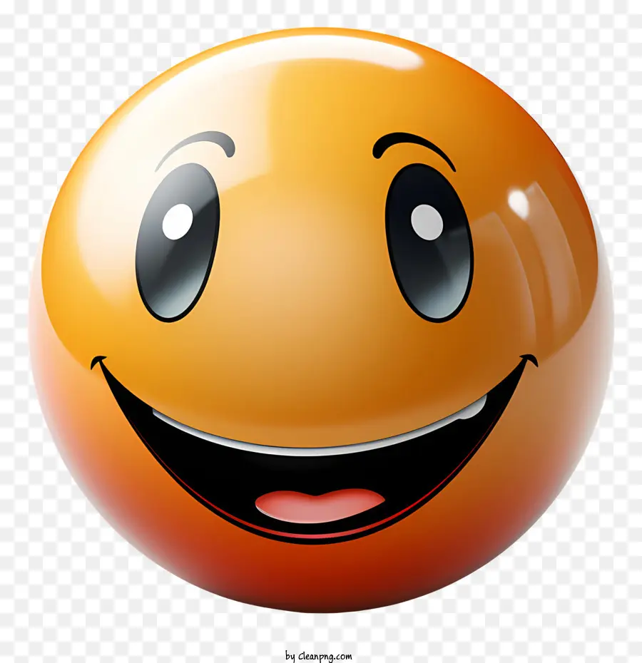 Emoticons，Bola Laranja Sorridente PNG