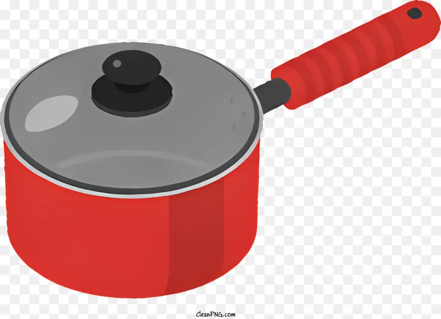 Frying Pan，Vermelho E Preto PNG