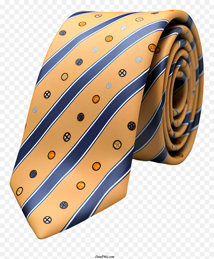 Empate，Gravata Listrada Azul E Amarela PNG