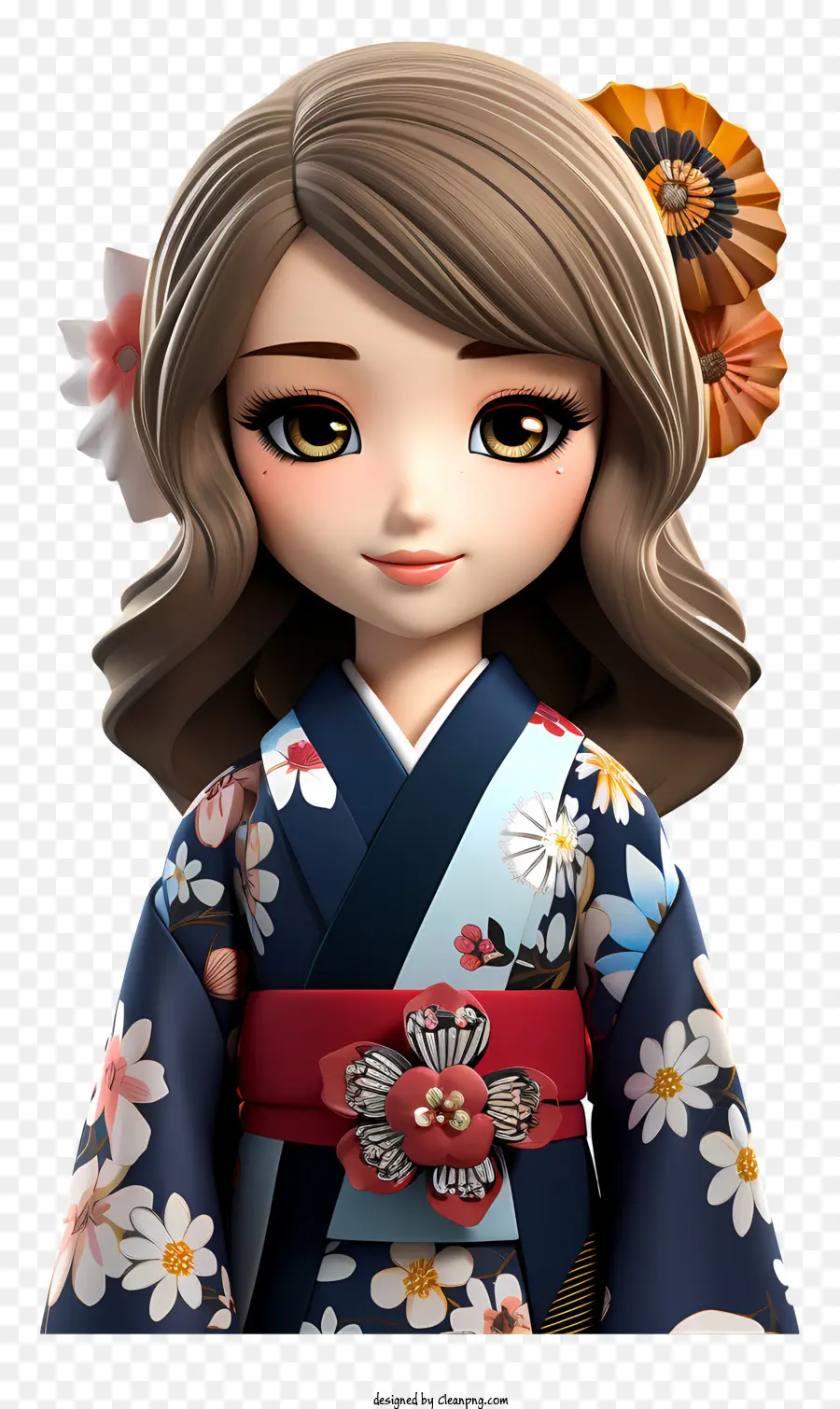 Kimono，Flower Crown PNG
