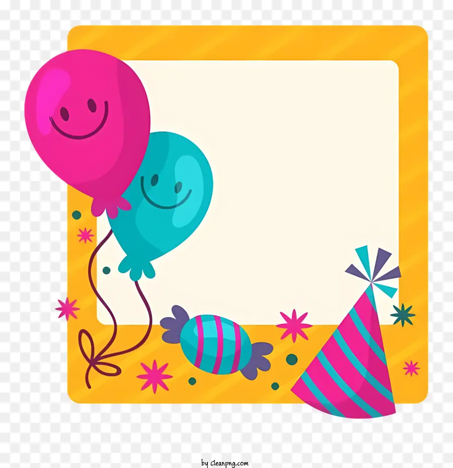 Cartão De Aniversário，Balões PNG