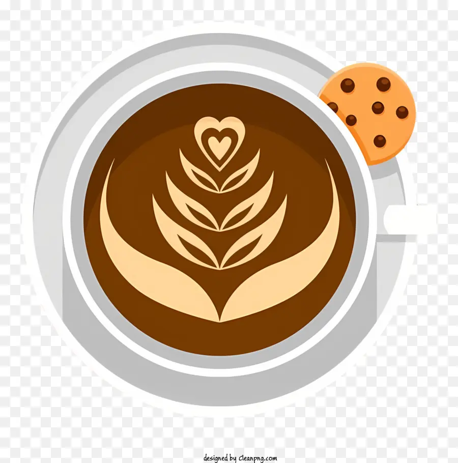 Xícara De Café，Arte Com Leite PNG