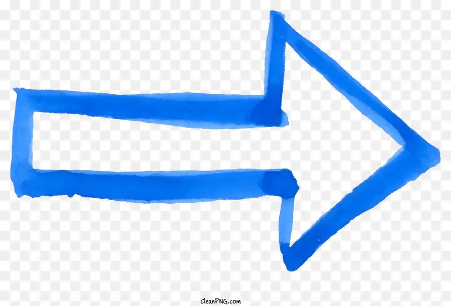 Seta Azul，Flecha Reta PNG