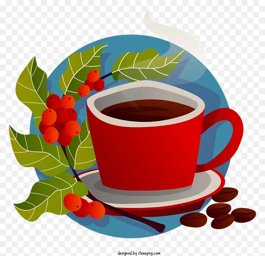 Xícara De Café，Copa Vermelha PNG