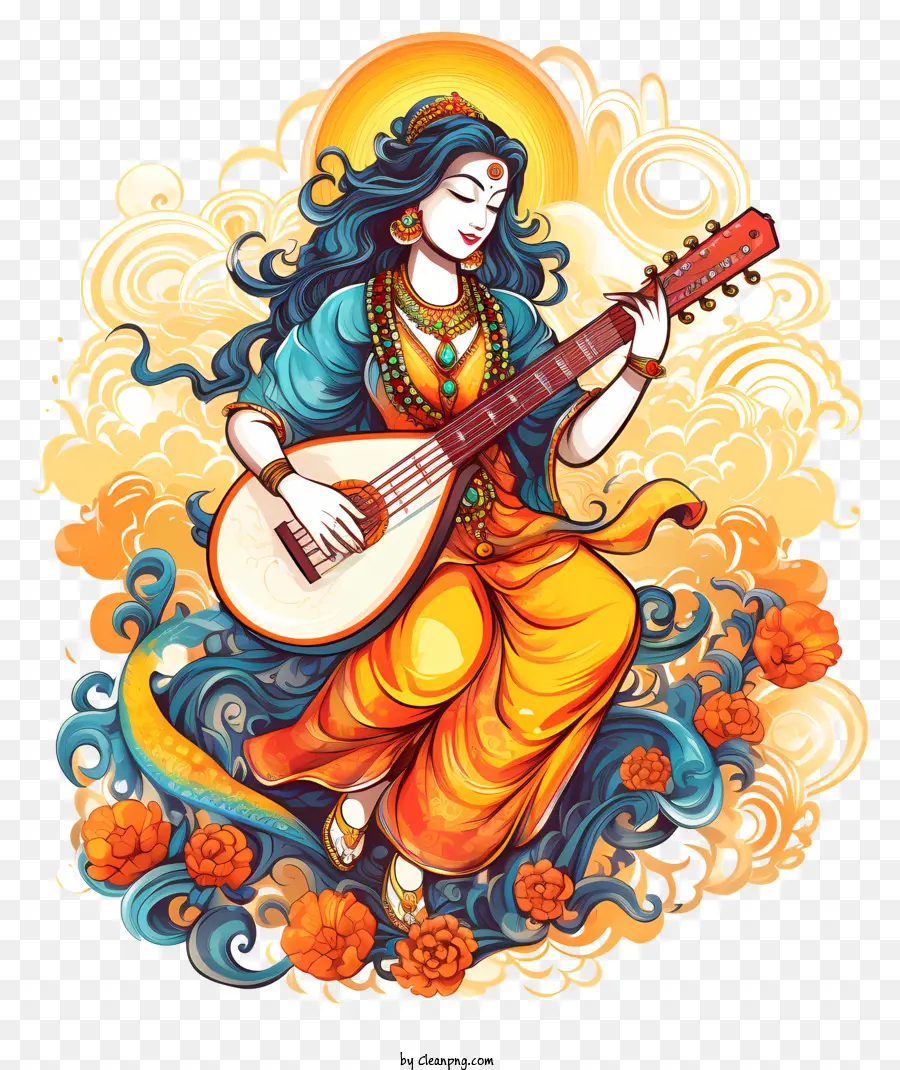Deusa Hindu，Guitarra PNG