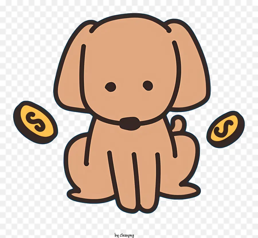 Cachorro Implorando Por Dinheiro，Implorando Cachorro Com Moedas PNG