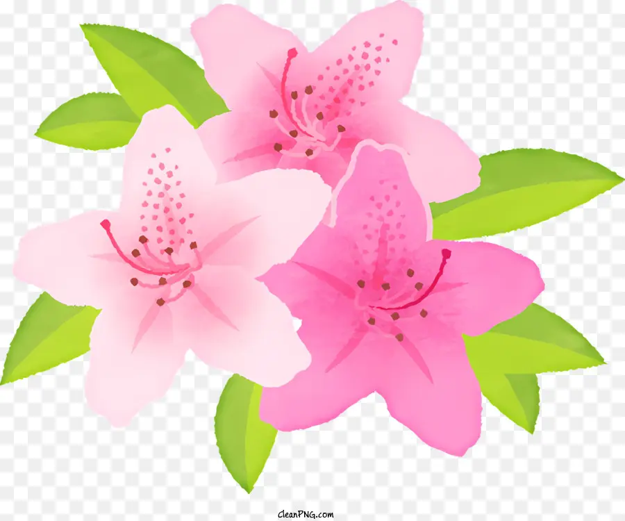 Lírios Cor De Rosa，Flores PNG
