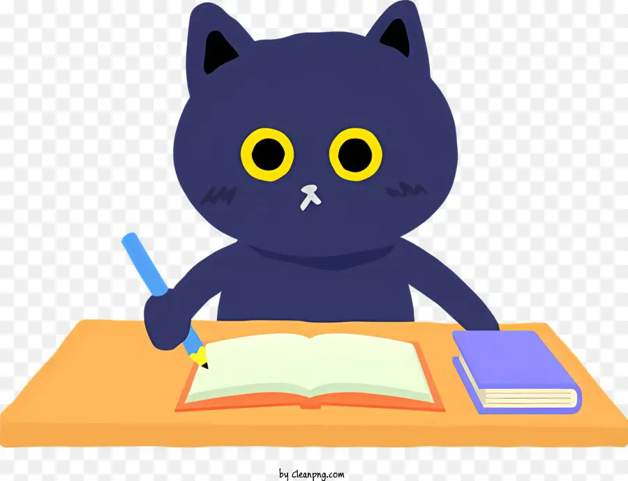 O Gato Azul，Escrita De Gatos PNG
