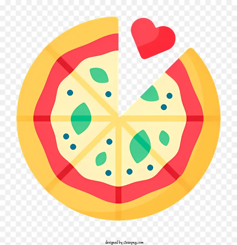 Pizza，Pizza Em Forma De Coração PNG