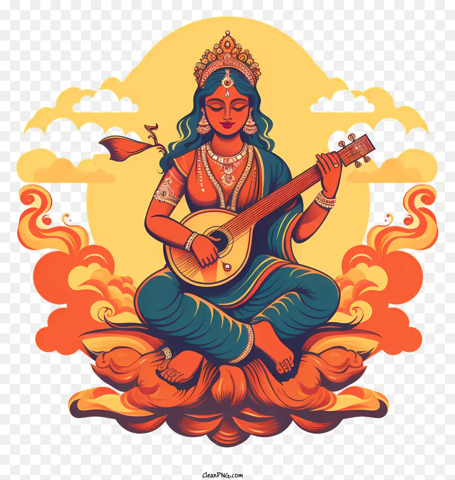 Deusa Hindu，Estado Meditativo PNG