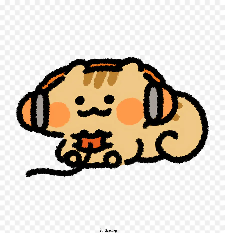 Gato Dos Desenhos Animados，Fones De Ouvido PNG