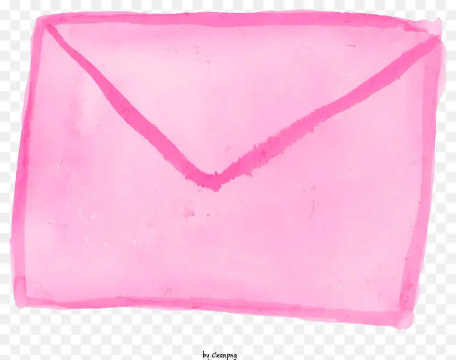 Envelope Cor De Rosa，Seta Branca PNG