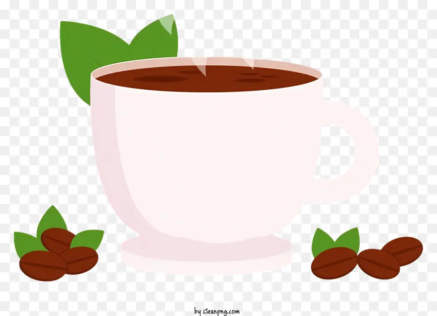 Xícara De Café，Folha Verde PNG