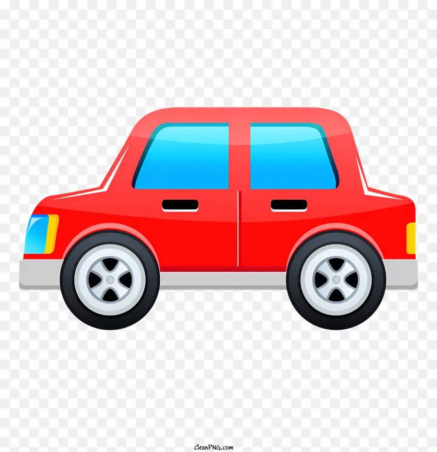 Carro Vermelho，Telhado Branco PNG