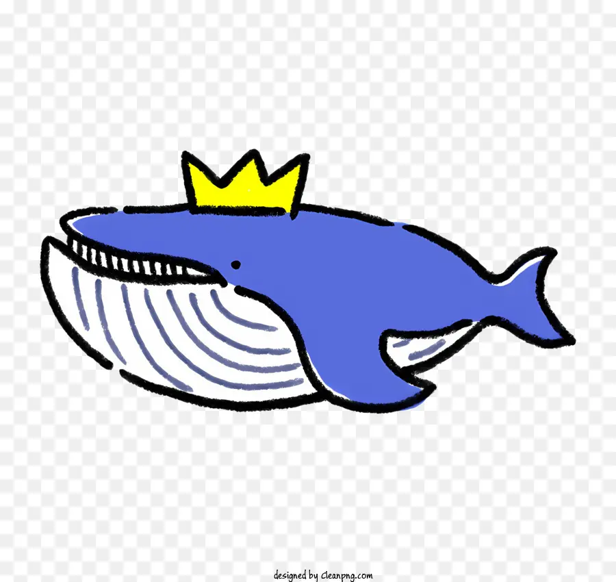 Baleia Azul，Coroa PNG