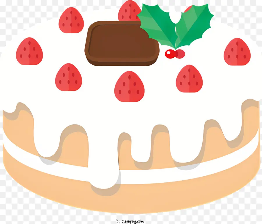 Bolo De Chocolate，Geada Branca PNG