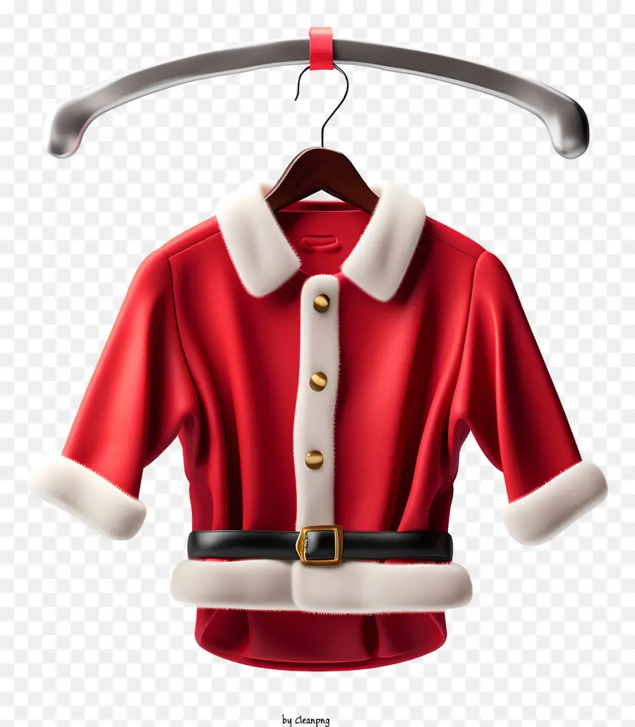 Roupa De Papai Noel，Terno Vermelho Do Papai Noel PNG