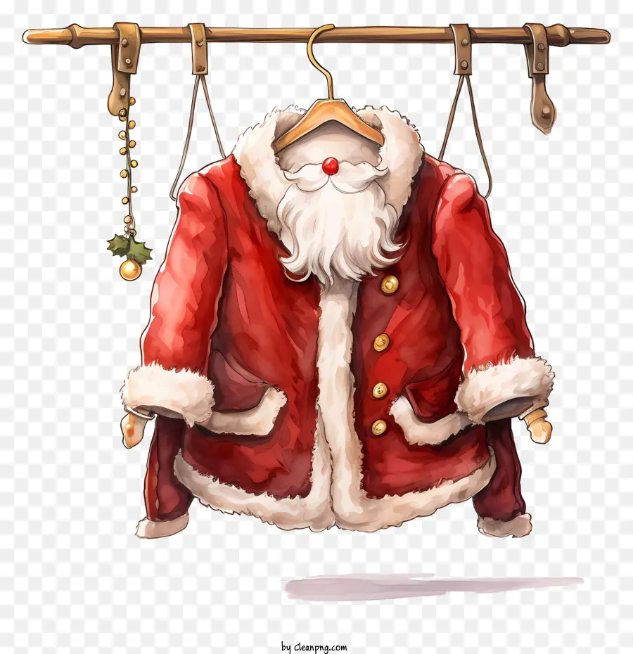 Papai Noel，Terno Vermelho E Branco Do Papai Noel PNG